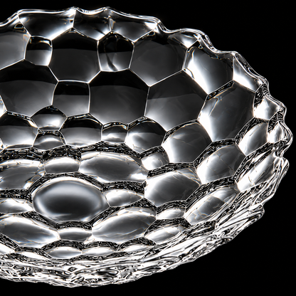 Close-up of the honeycomb crystal pattern