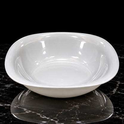 Ceramic Soup Plate on black marble