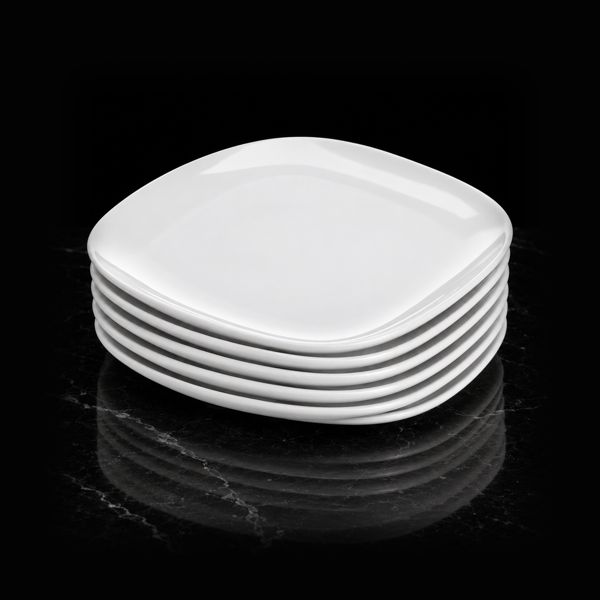P-808 plate set on black marble