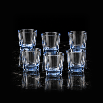 T-102 set of 6 tumblers on black marble