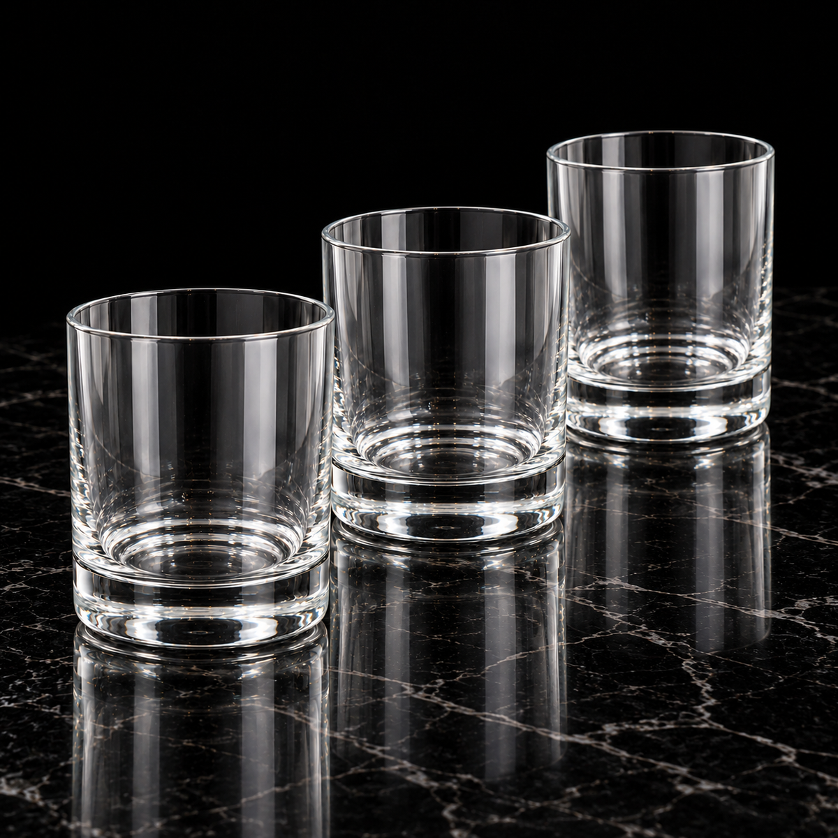 Old Fashioned Glass on black marble
