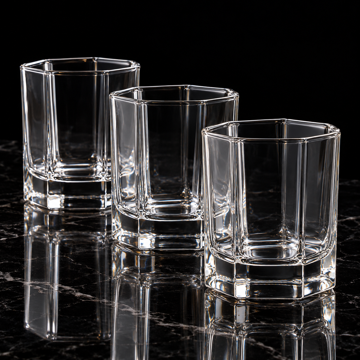 Old Fashioned Glass on black marble