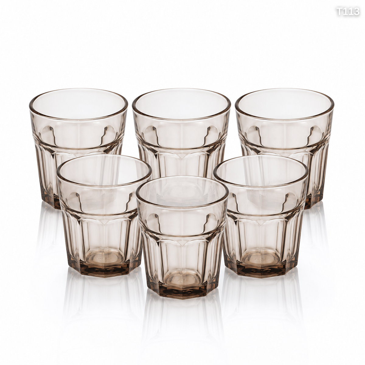 T113 old fashioned lowball glass dark view