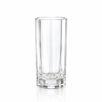 Octagonal glass highball tumbler