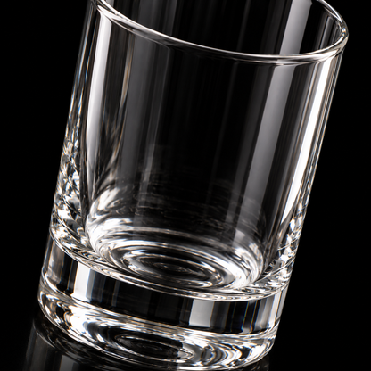 Clear tall highball glass detail