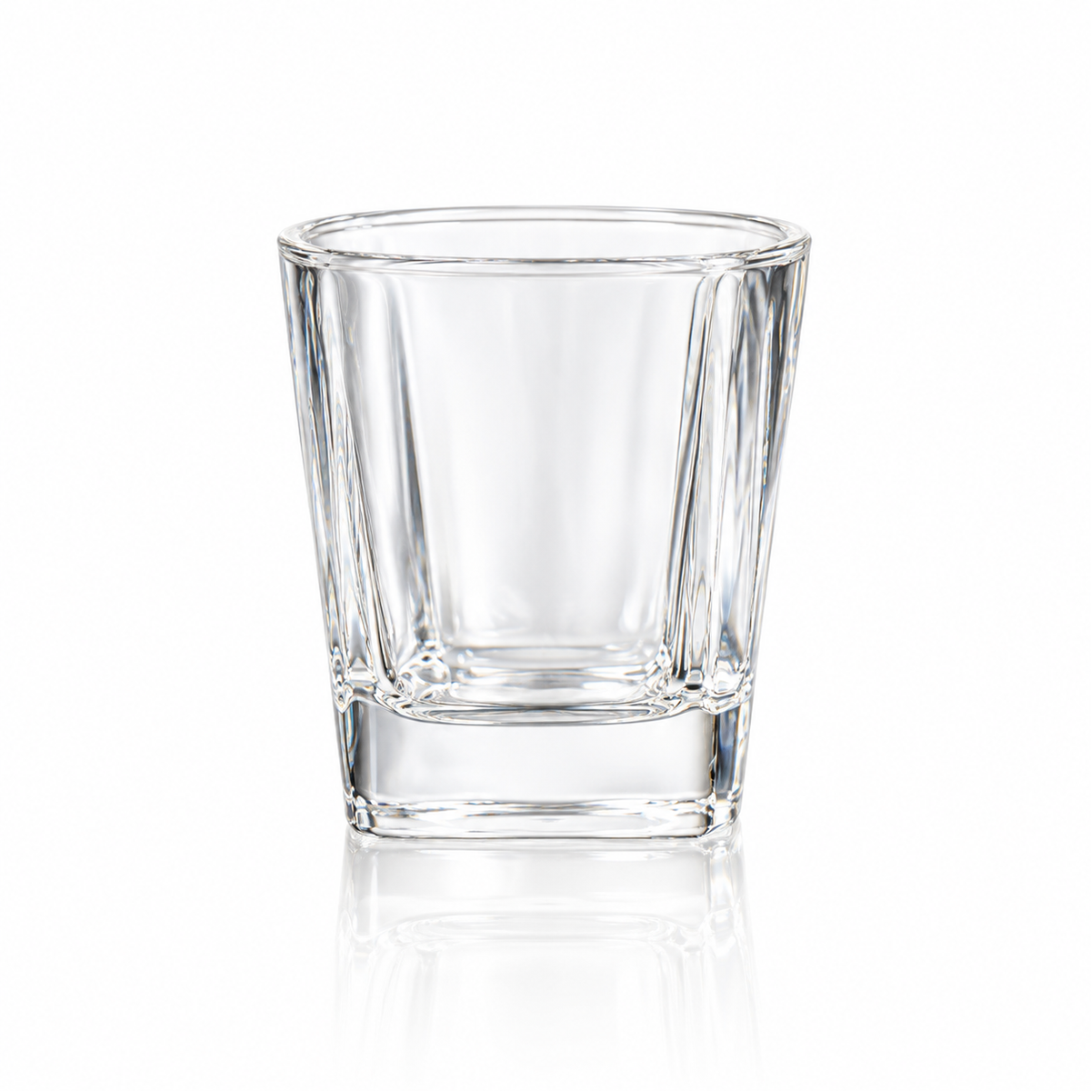 Faceted crystal lowball glass