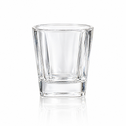 Faceted crystal lowball glass