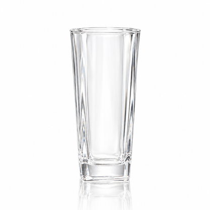 Faceted crystal highball glass
