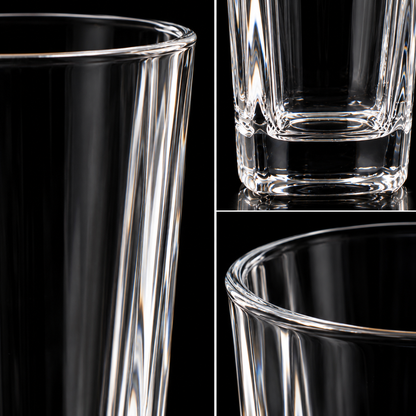Faceted crystal highball glass detail