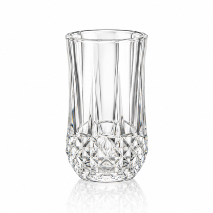 T-140 diamond-cut highball glass on white