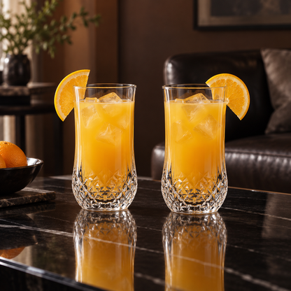 T-140 highball glasses with orange juice