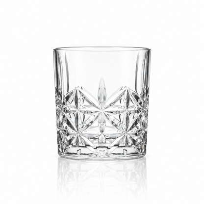 T-152 star-cut old fashioned glass 340 ml on white