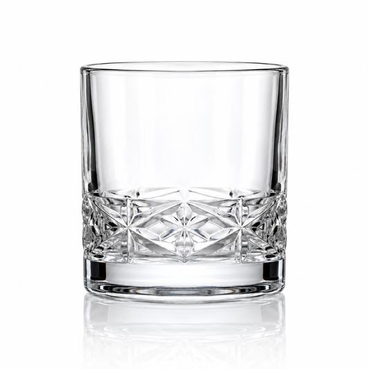 T-214 star-cut old fashioned glass 300 ml on white