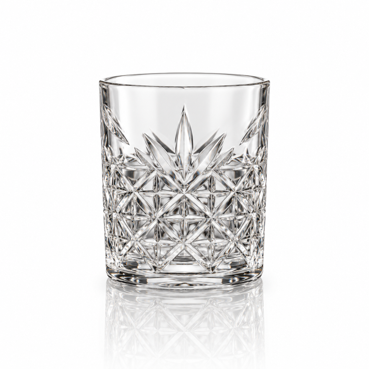 T-226 cut crystal old fashioned glass on white