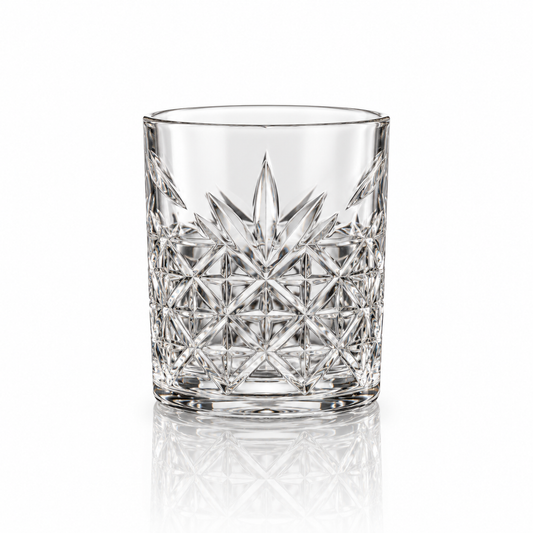 T-226 cut crystal old fashioned glass on white