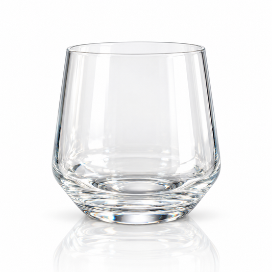 Crystal tapered lowball glass