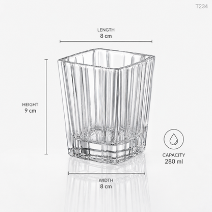 T234 dimensions 280 ml 8 by 8 by 9 cm