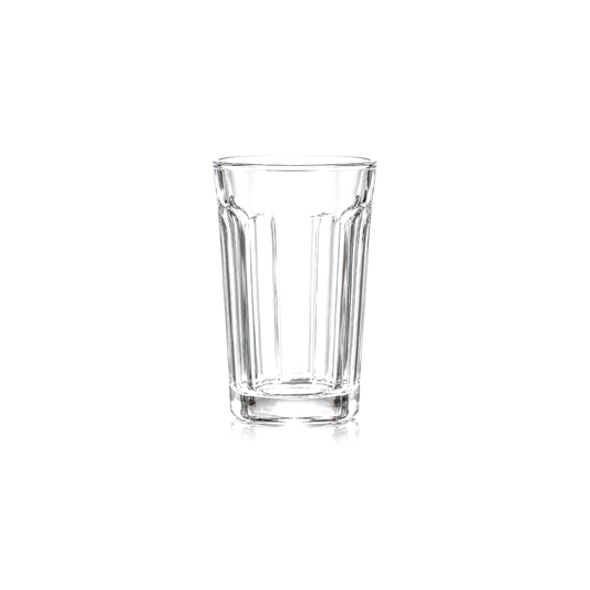 T-304 fluted highball glass on white