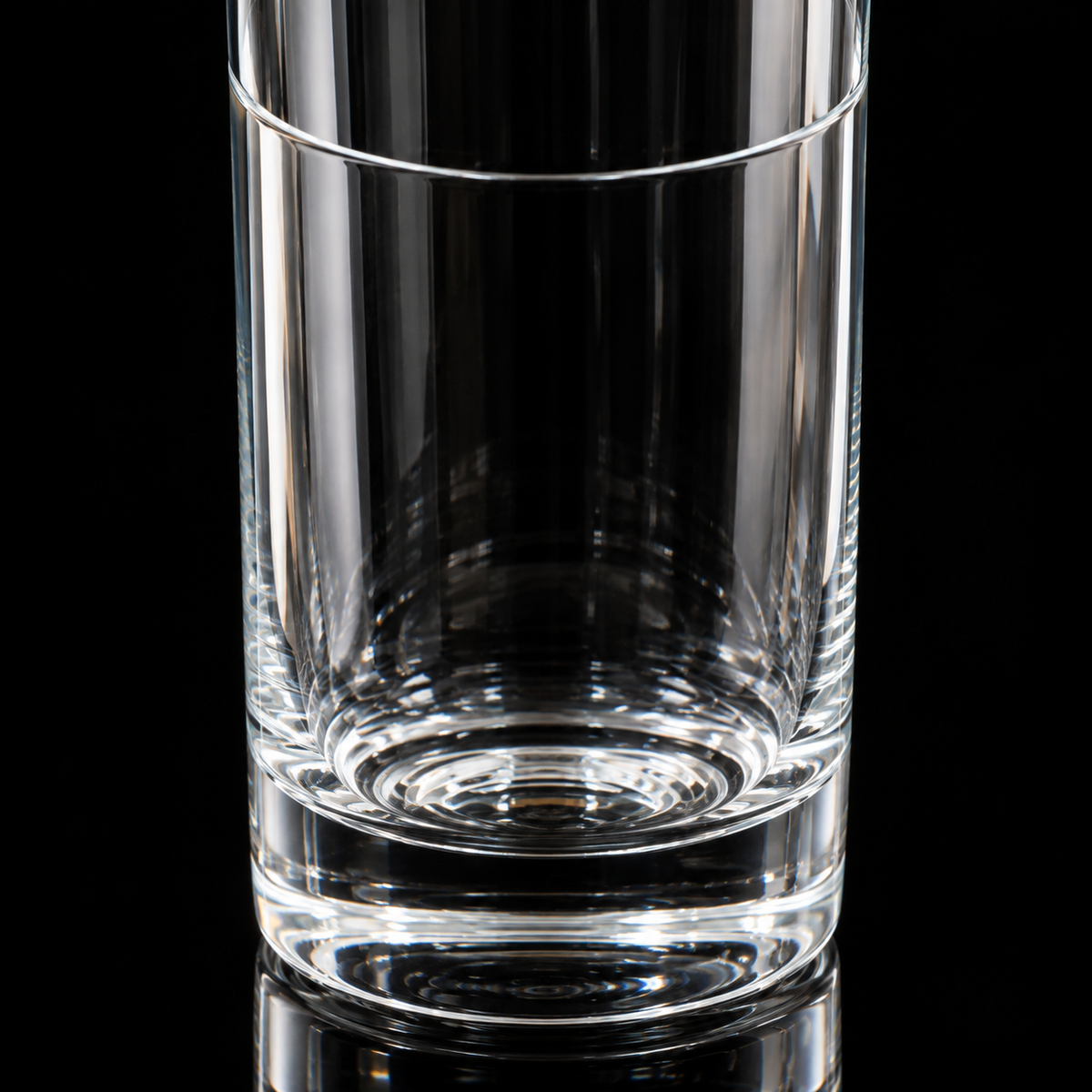 Tall glass close-up