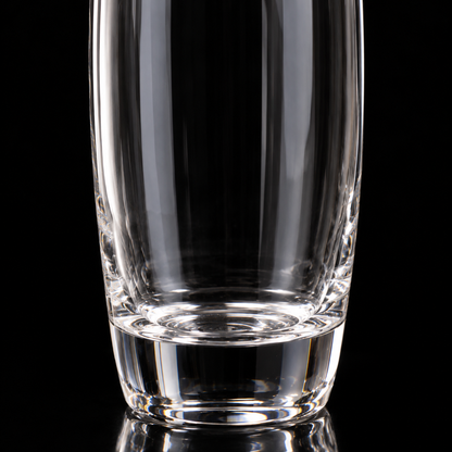 Highball glass base close-up