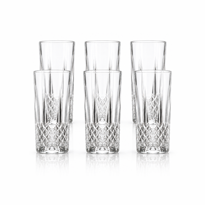 T-414 cut highball glass set of 6