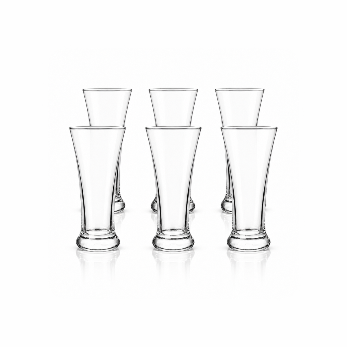 Set of 6 tall beverage glasses