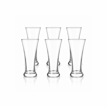 Set of 6 tall beverage glasses