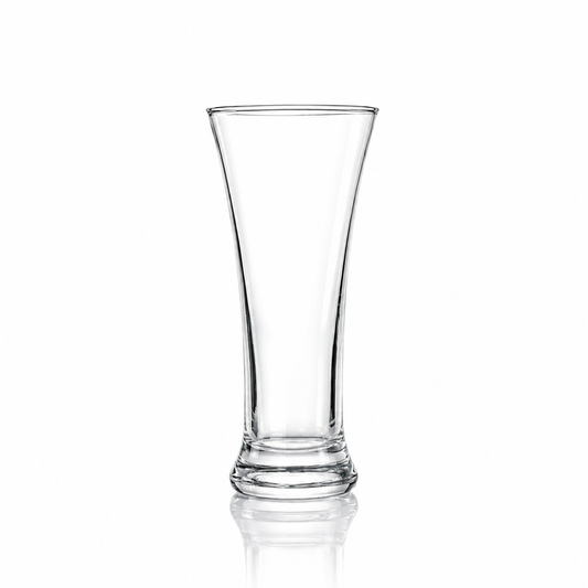 Slim tall beverage glass 300 ml on white