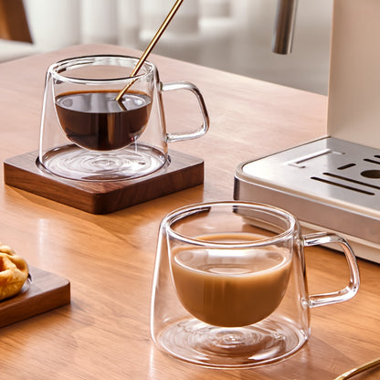 2pcs Double-Wall Glass Coffee Mugs 2