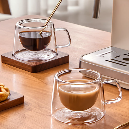 2pcs Double-Wall Glass Coffee Mugs 2