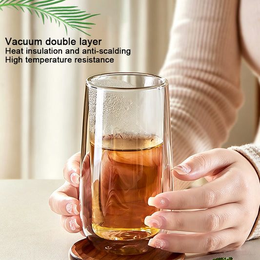 2pcs Double-Layer Borosilicate Glass 5
