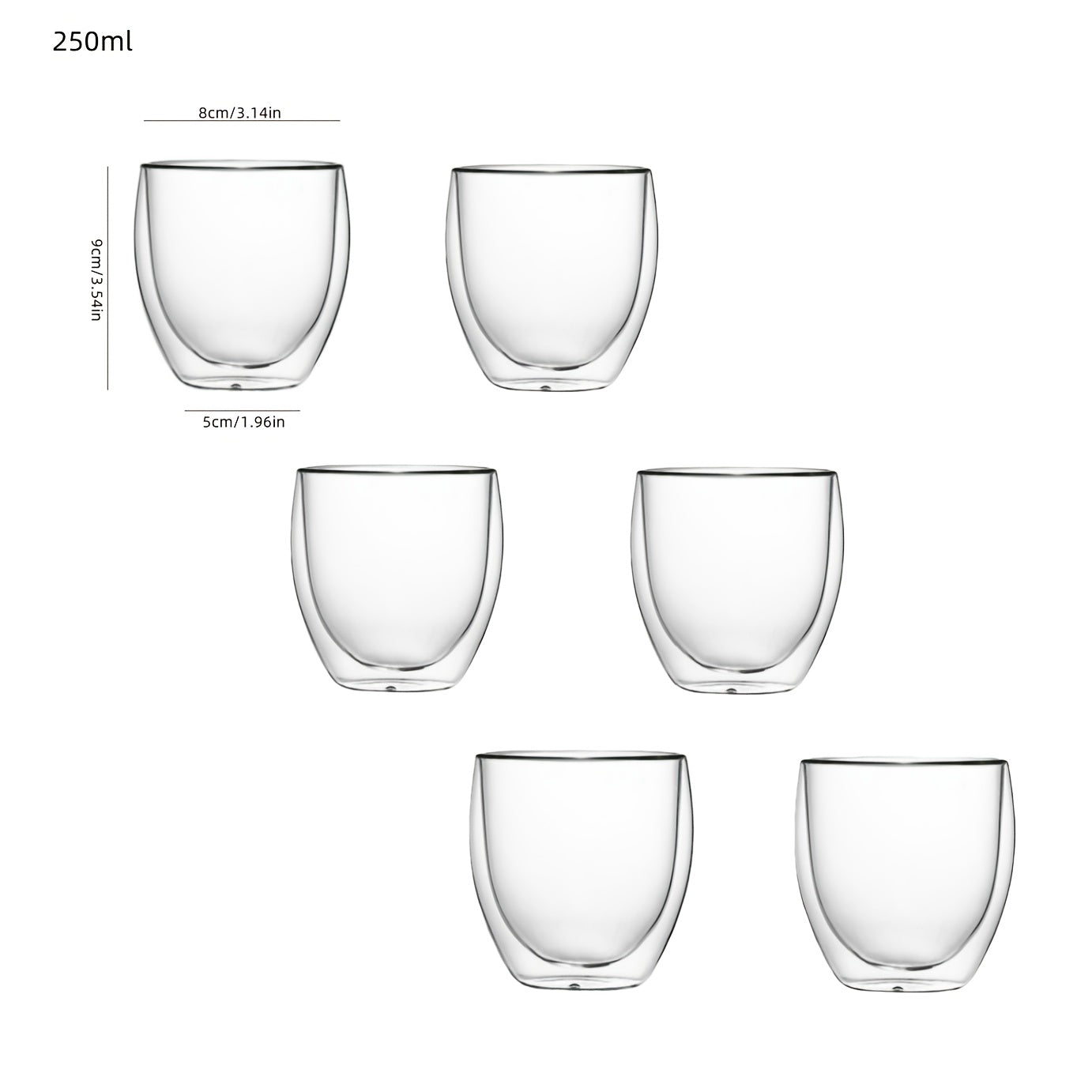 6pcs Double-Wall Egg-Shaped Glass Set 3