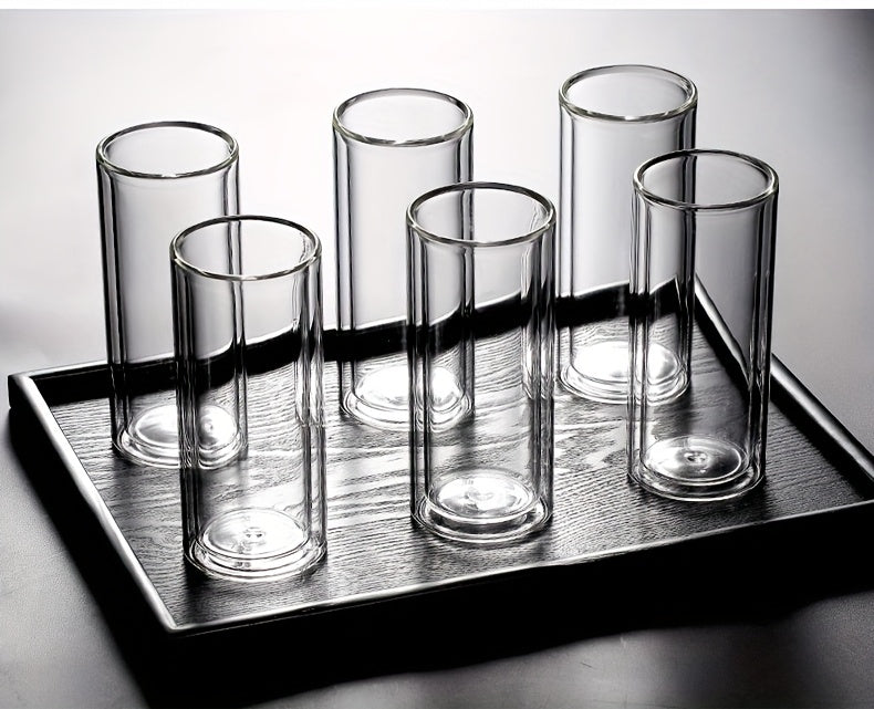 1-10 Double-walled Lidless Glass Cups 6