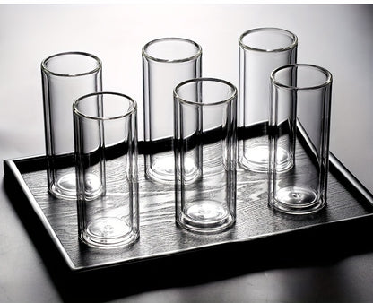 1-10 Double-walled Lidless Glass Cups 6