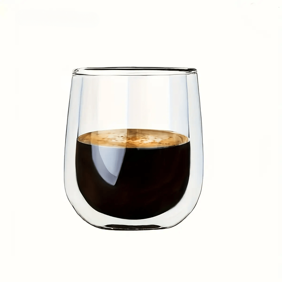 6 Pack - 350ml Double Layer Glass Coffee Cup 5