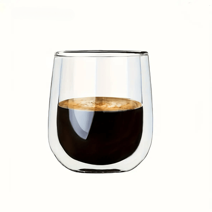 6 Pack - 350ml Double Layer Glass Coffee Cup 5