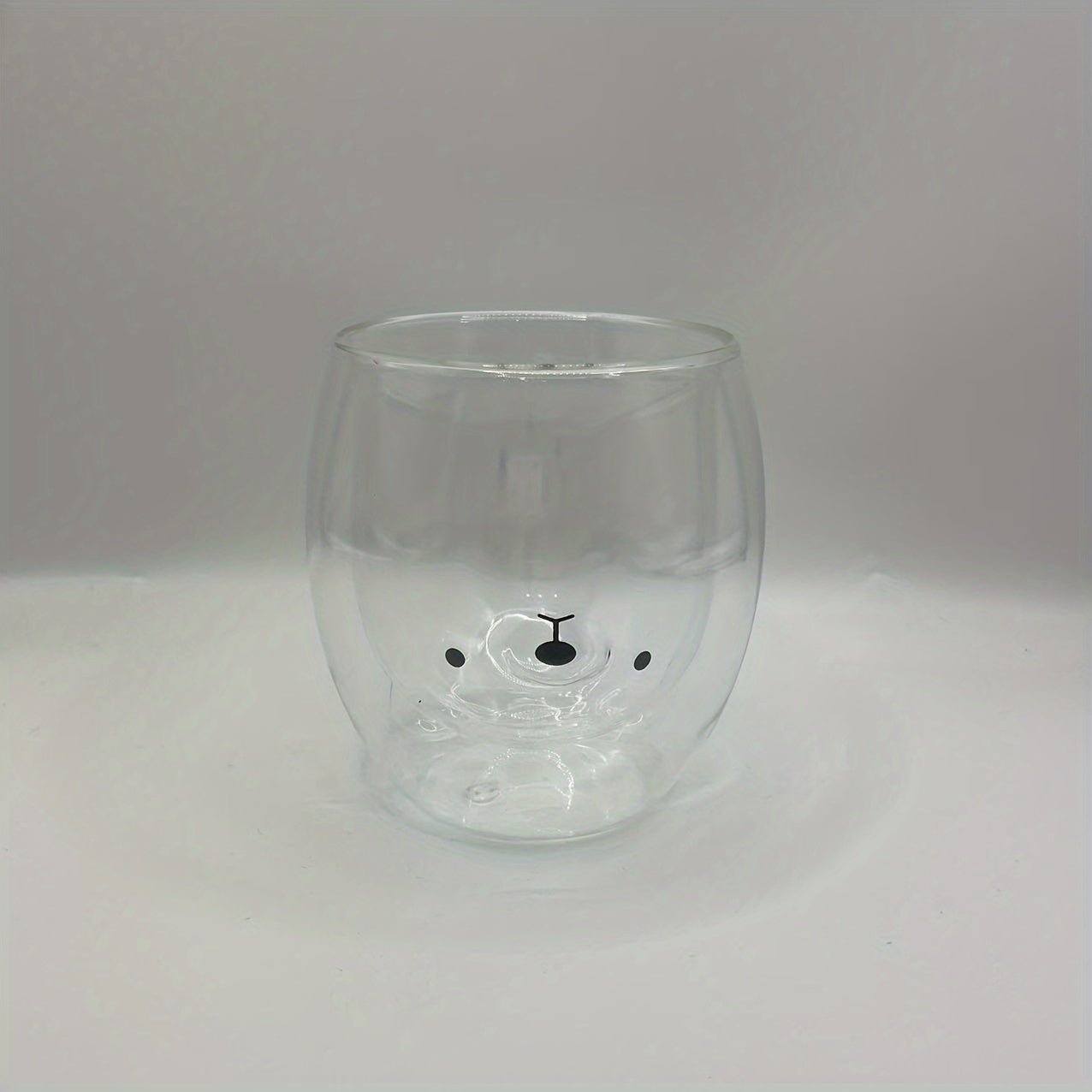 1pc Double-Layer Glass Cup With Wide Mouth For Easy Cleaning + Smooth Grip For Office Coffee Cup/Home Milk Cup/Hot & Cold Drink Cup/Water Cup/Animal Embossed Cup/Office Water Cup/Dual-Use Cup/Double-Layer Insulated Cup/Coffee Milk Cup
