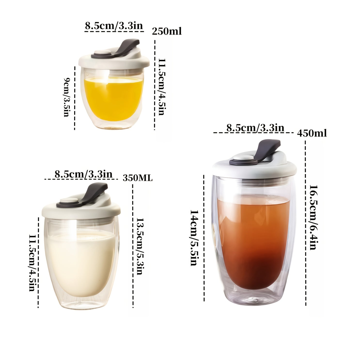 1pc Double-Layer Cup With Lid 5