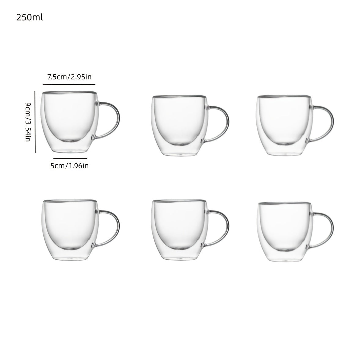 6pcs Double-Layer Cup Set With Handles 3