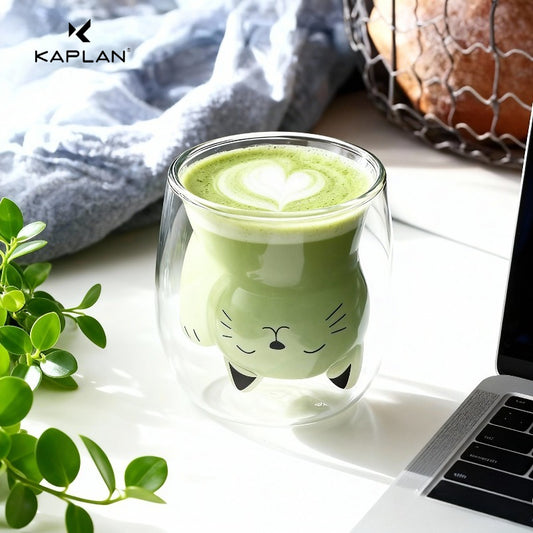 1pc Kaplan Cute Cup - Double-Wall Coffee Mug
