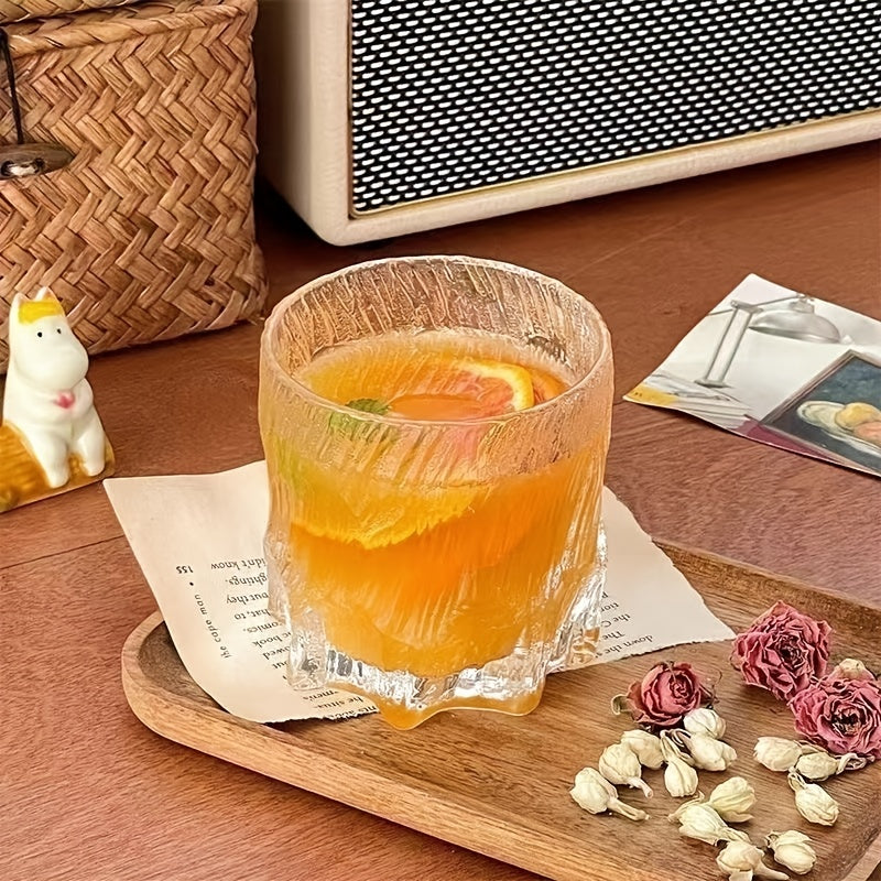 2pcs/4pcs Thickened Glacier Style Octagonal Glass Cup Frosted Glass Cup Whiskey Cup Coffee Cup Drink Cup 7