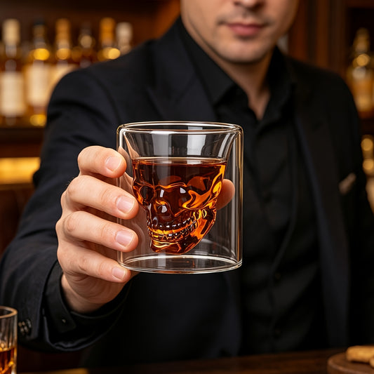 2pcs/4pcs Skull Glass Set - Large Capacity 250ml Double-Wall Glass Espresso Cups 2