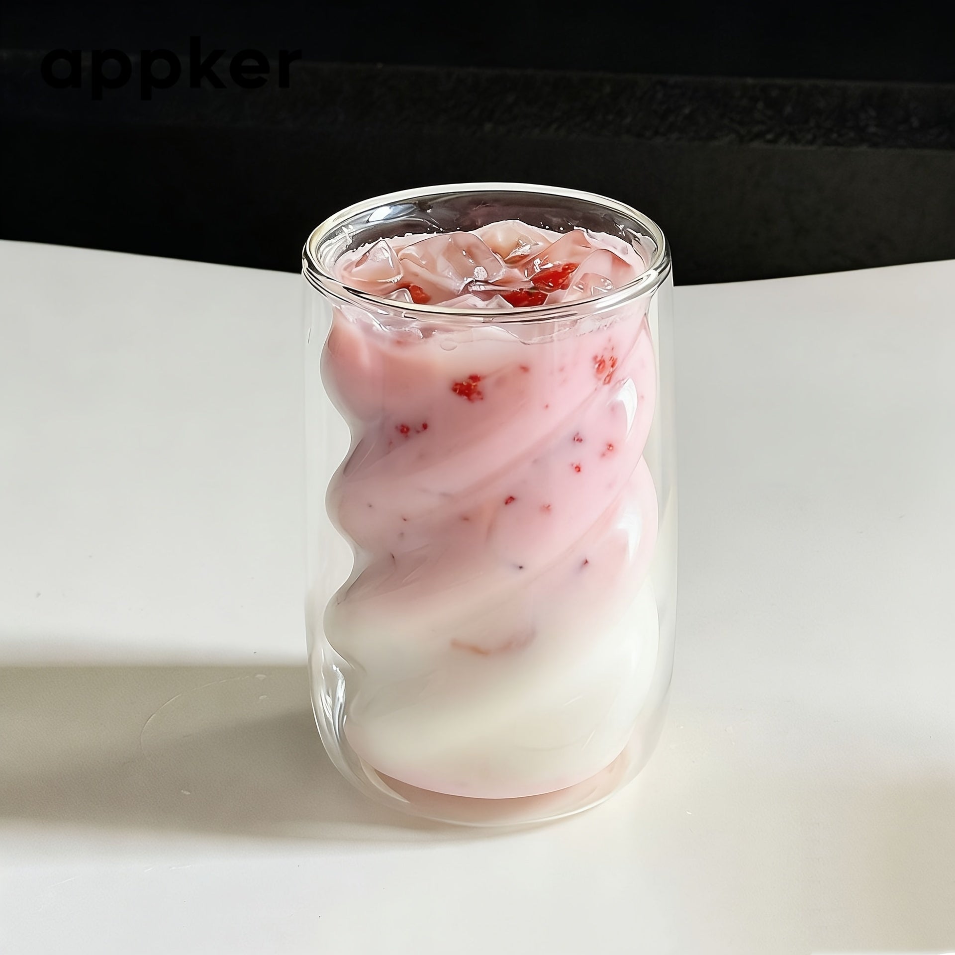 2pcs APPKER Double Wall Borosilicate Glass Mug With Straw Lid & Spiral Cup - Thermal Resistant Suitable For Hot/Cold Drinks 5
