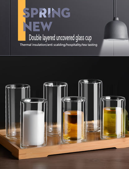 1-10 Double-walled Lidless Glass Cups