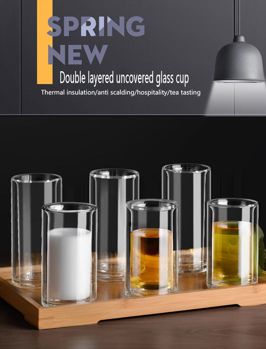 1-10 Double-walled Lidless Glass Cups