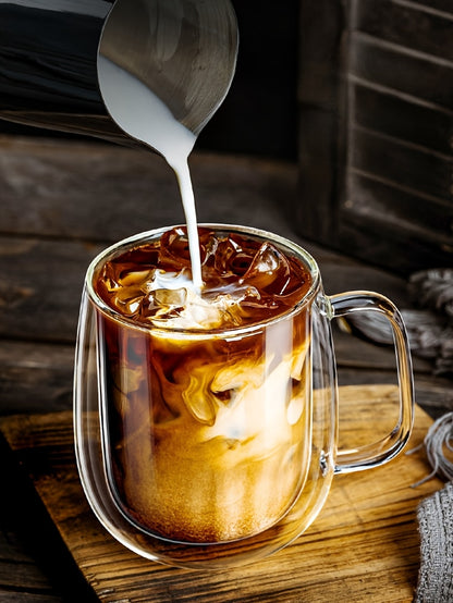 LDQ 2/4pcs High Borosilicate Double-Layer Glass Mugs 3