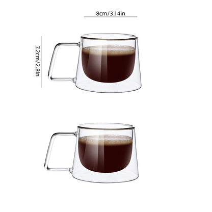 2pcs Double-Wall Glass Coffee Mugs 4