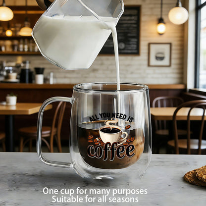 This Includes Three Items: Two Double-Walled Borosilicate Glasses And A Golden Spoon 7
