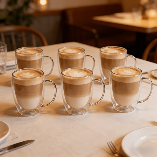 6pcs Double-Layer Cup Set With Handles