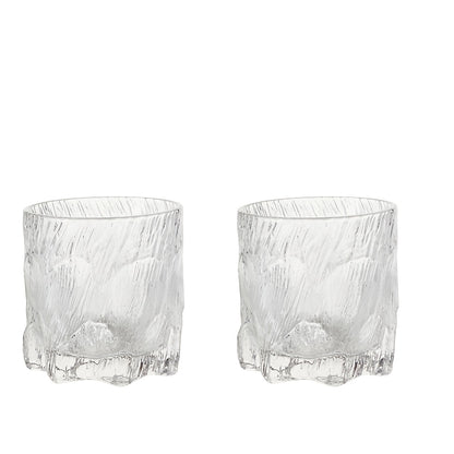 2pcs/4pcs Thickened Glacier Style Octagonal Glass Cup Frosted Glass Cup Whiskey Cup Coffee Cup Drink Cup